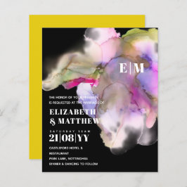 BUDGET Waterverf Weddenschap Abstract Paars grijs