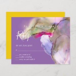 BUDGET Waterverf Weddenschap Abstracte Paarse rsvp