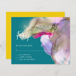 BUDGET Waterverf Weddenschap Abstracte Paarse rsvp