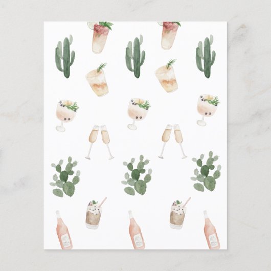 budget Waterverf weekendreis bachelorette Flyer (Achterkant)