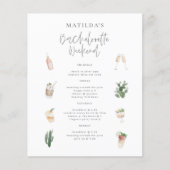 budget Waterverf weekendreis bachelorette Flyer (Voorkant)