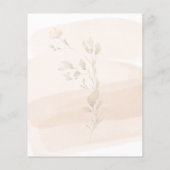 Budget Waterverf Wilde Bloem Baby Shower (Achterkant)