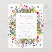 Budget Waterverf Wildflower Bruiloft (Voorkant)