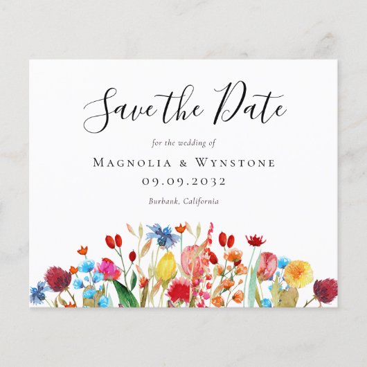 BUDGET Waterverf Wildflower Weddenschap sparen de  (Voorkant)