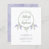 Budget Waterverf Wisteria Drop Wedding (Voorkant / Achterkant)