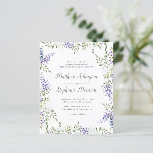 Budget Waterverf Wisteria Wedding (Staand voorkant)
