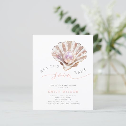 Budget Waterverf Zee dat u binnenkort uitnodigt Ba (Staand voorkant)