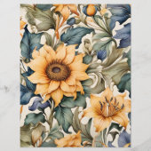 Budget Waterverf Zonnebloem Botanische bruiloft Flyer (Achterkant)