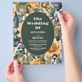 Budget Waterverf Zonnebloem Botanische bruiloft Flyer (Hand)