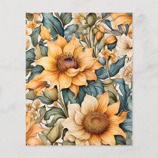 Budget Waterverf Zonnebloem Bruiloft (Achterkant)