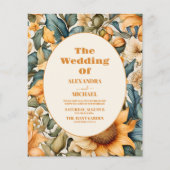 Budget Waterverf Zonnebloem Bruiloft (Voorkant)