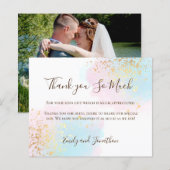 Budget Waterverven Foto bruiloft Dank u (Voorkant / Achterkant)