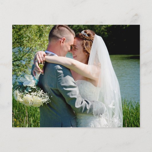 Budget Waterverven Foto bruiloft Dank u (Achterkant)