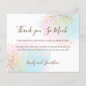 Budget Waterverven Foto bruiloft Dank u (Voorkant)