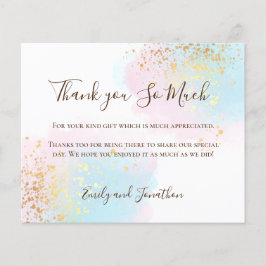 Budget Waterverven Foto bruiloft Dank u