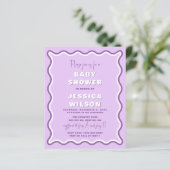 Budget Wavy Paars Girl Baby shower (Staand voorkant)