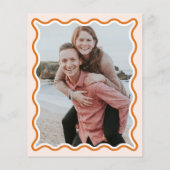 Budget Wavy Terracotta Uitnodiging tot weddenschap (Achterkant)