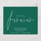 Budget We besloten op Forever Emerald Save the Dat (Voorkant)