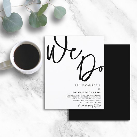 Budget We Do Script Zwart & Wit Trouwfeest