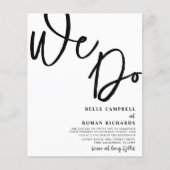 Budget We Do Script Zwart & Wit Trouwfeest (Voorkant)