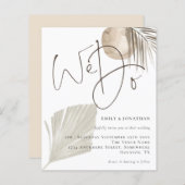 Budget we doen Boho Pampas Grass Wedding Uitnodigi (Voorkant / Achterkant)