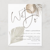 Budget we doen Boho Pampas Grass Wedding Uitnodigi (Voorkant)