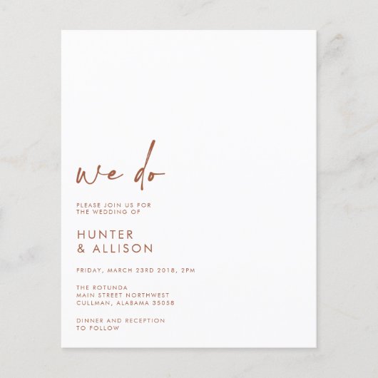 BUDGET We doen een huwelijksuitnodiging (Voorkant)