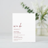 BUDGET We doen een huwelijksuitnodiging (Staand voorkant)