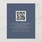 Budget we doen een mosterd marineblauw QR-huwelijk (Achterkant)