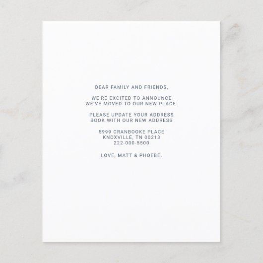 Budget We hebben Address Photo Moving Kaart verpla (Achterkant)