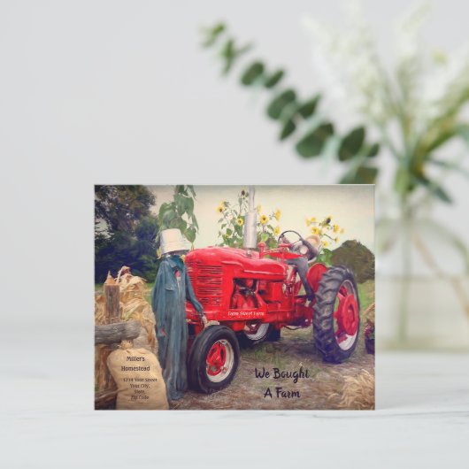 Budget We hebben Boerderij Tractor Red Rustic Land (Staand voorkant)