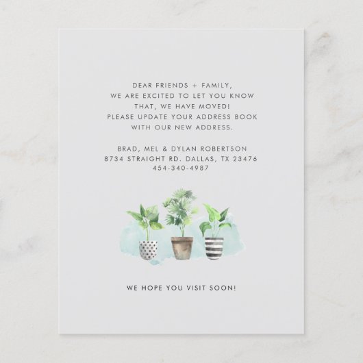 Budget We hebben Boho Moving Announcement verplaat Flyer (Achterkant)