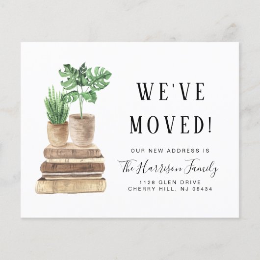 Budget We hebben Boho Planten Moving Announcement  (Voorkant)