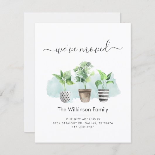 Budget We hebben Botanische Moving Aankondiging ve (Voorkant / Achterkant)