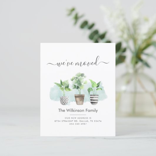 Budget We hebben Botanische Moving Aankondiging ve (Staand voorkant)