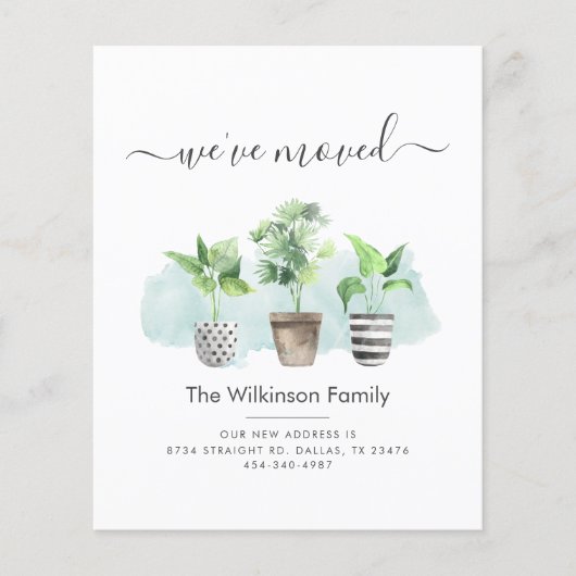 Budget We hebben Botanische Moving Aankondiging ve (Voorkant)