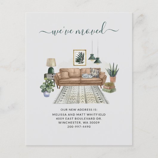 Budget We hebben Chic Moving Announcement verplaat (Voorkant)