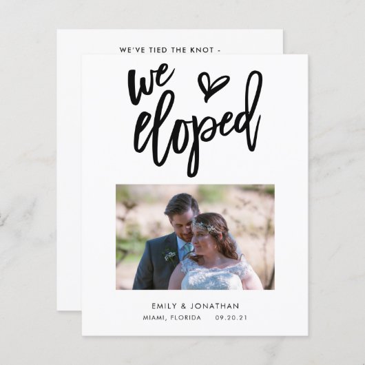 Budget We hebben de aankondiging van de Foto Uitno (Voorkant / Achterkant)