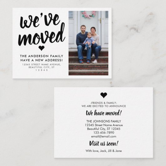 Budget We hebben de Kaart voor het verplaatsen van Notitiekaartje (Voorkant / Achterkant)