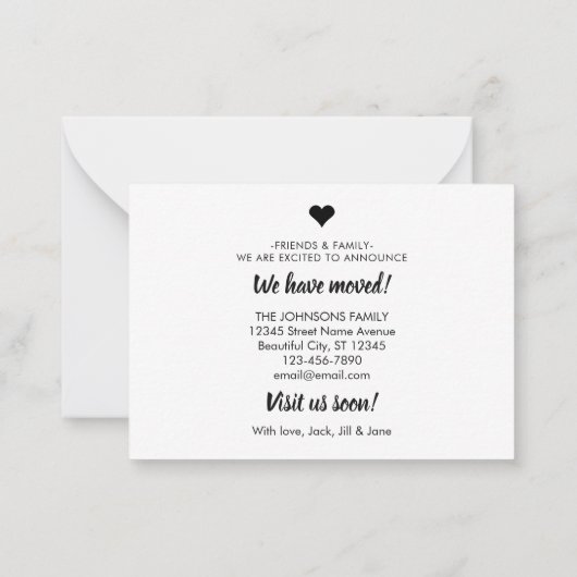 Budget We hebben de Kaart voor het verplaatsen van Notitiekaartje (Achterkant)