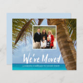 Budget We hebben de kustpalmboomfotokaart verplaat (Voorkant / Achterkant)