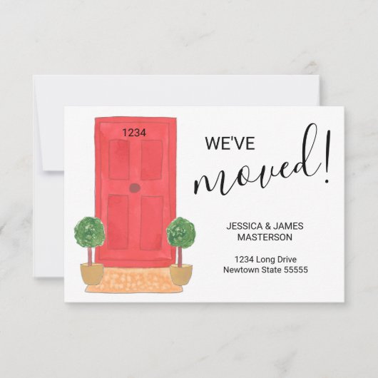 Budget We hebben de Red Ddoor Announcement Kaart v Notitiekaartje (Voorkant)