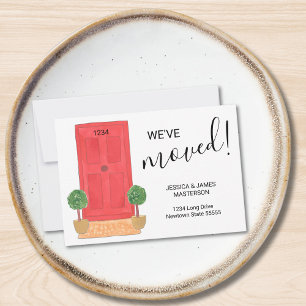 Budget We hebben de Red Ddoor Announcement Kaart v Notitiekaartje