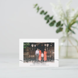 Budget We hebben Foto Aankondiging Briefkaart verp