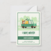 Budget We hebben groene auto op de weg verplaatst Notitiekaartje (Voorkant)