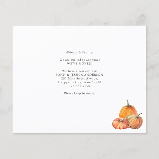 Budget We hebben White door Pumpkin Herfst Moving (Achterkant)