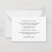 Budget We hebben wijziging van adresfoto verplaats Notitiekaartje (Achterkant)