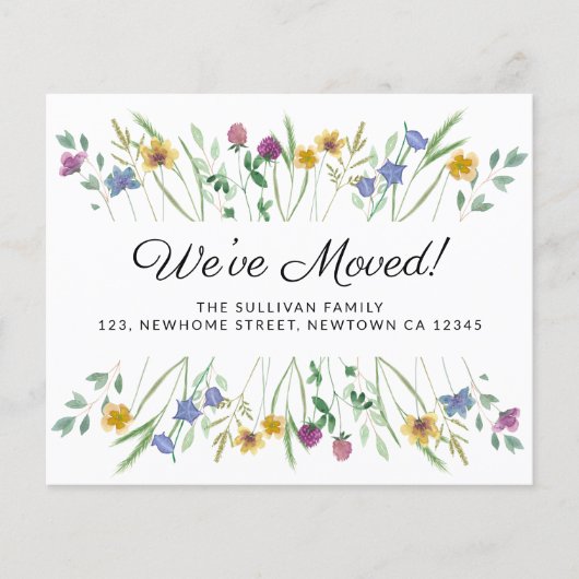 Budget We hebben Wildflower Moving Aankondiging ve (Voorkant)