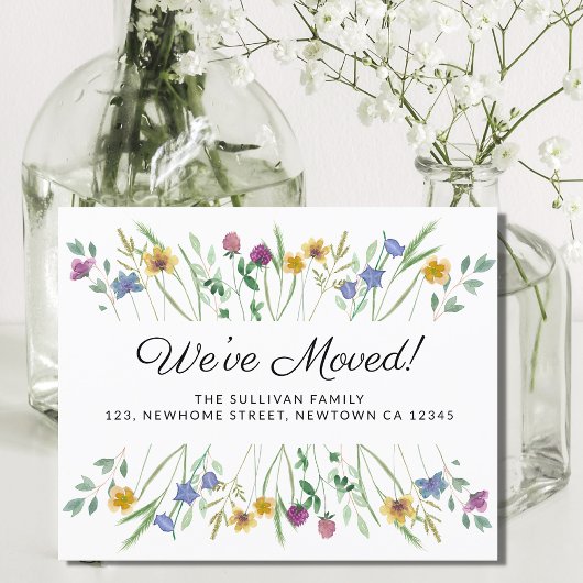 Budget We hebben Wildflower Moving Aankondiging ve