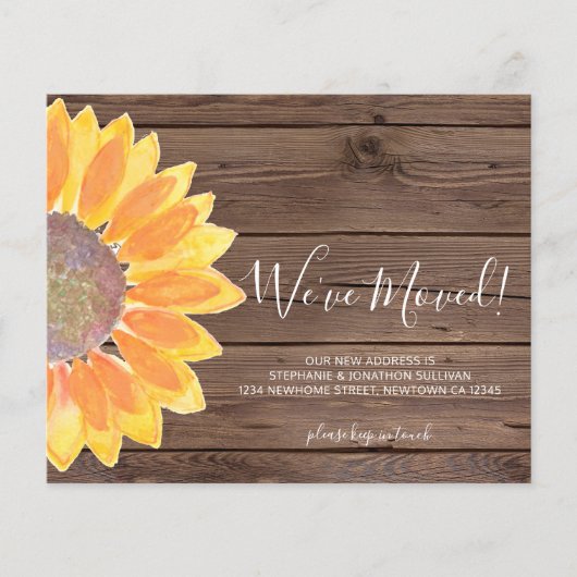 Budget We hebben Zonnebloem-aankondiging Kaart ver (Voorkant)